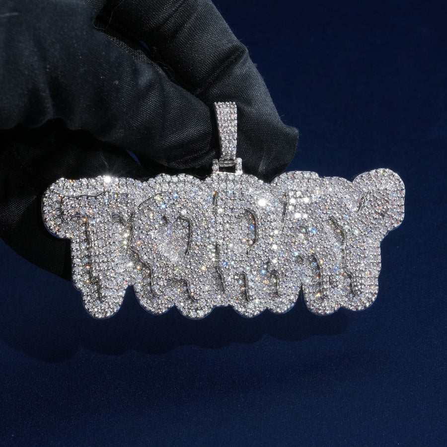 Custom Layered Drip Letter Pendant