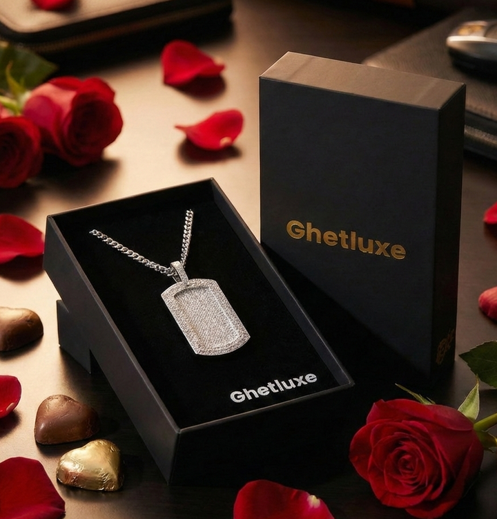 Iced Dog Tag Pendant