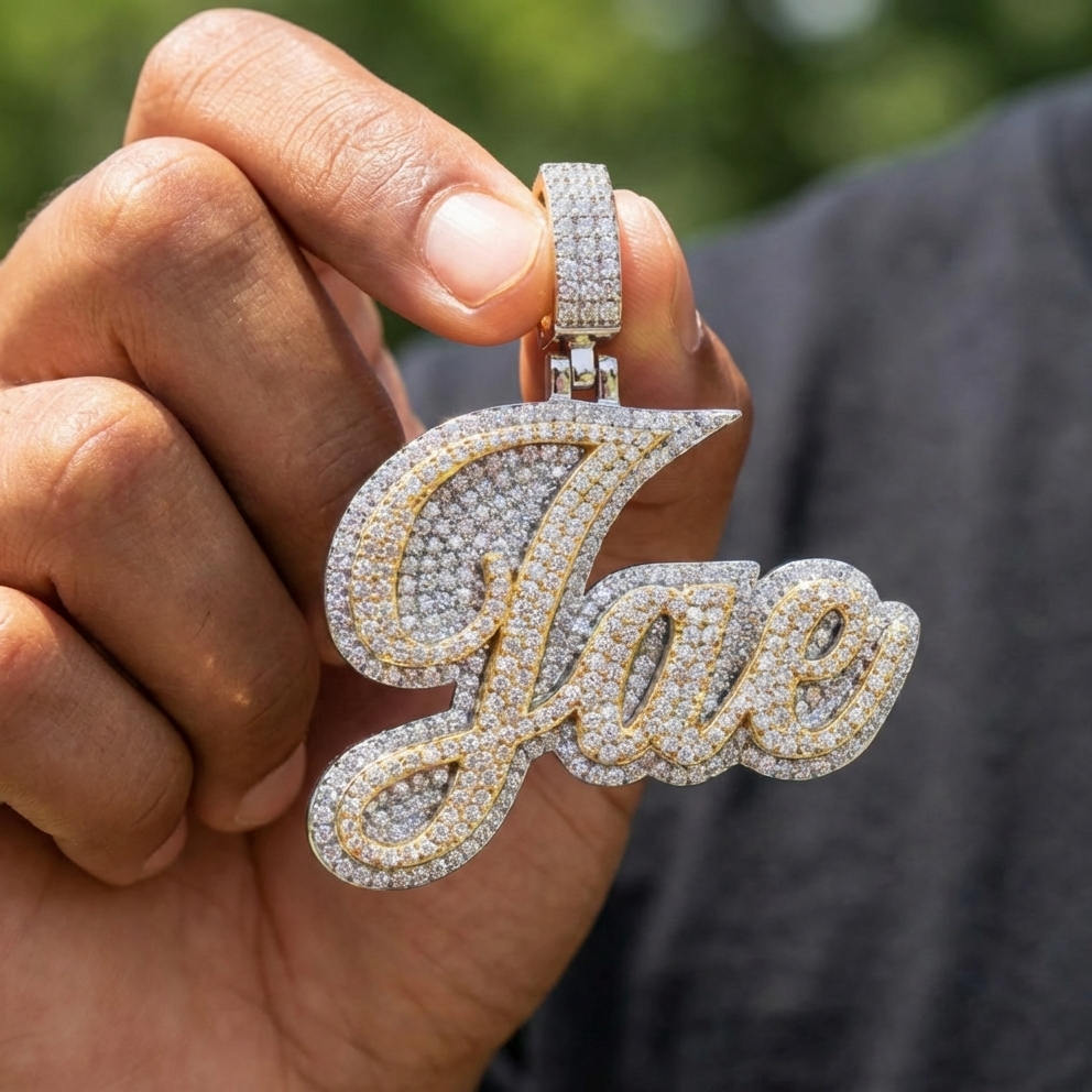 Custom Layered Handwriting Letter Pendant