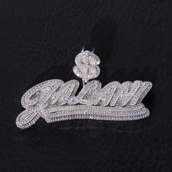 6-Letter Iced Custom Letter Pendant