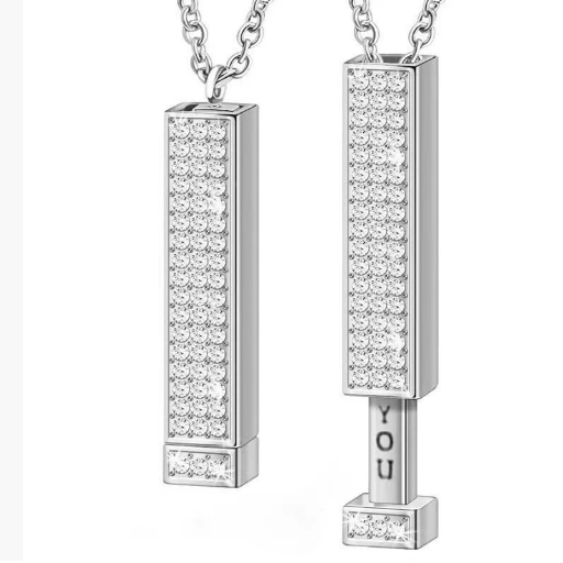 Iced Hidden Message "I Love You" Necklace