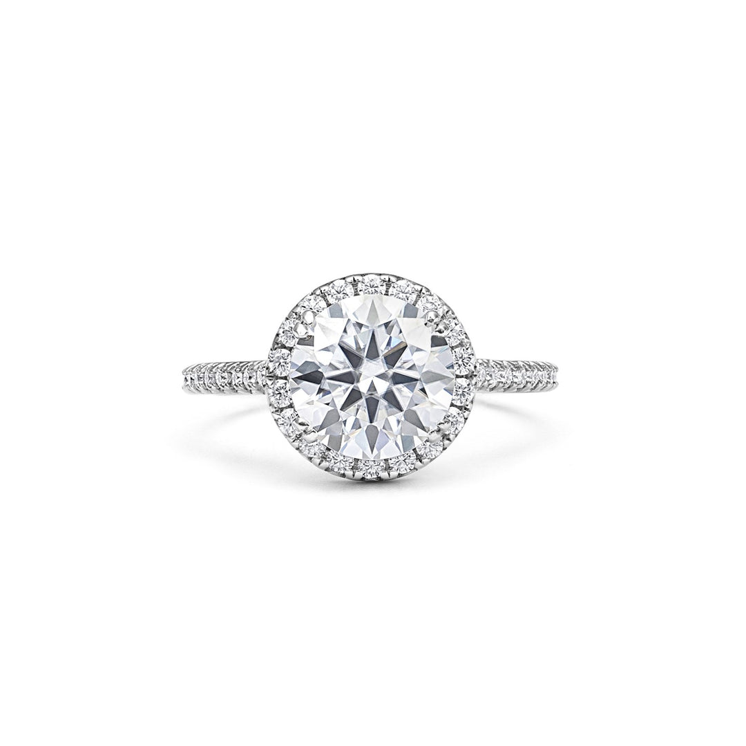 Adorned Luxe Halo Round Cut Moissanite Ring