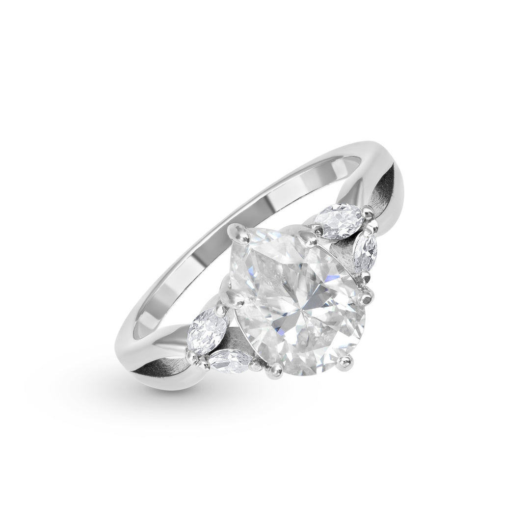 Willow Pear Cut Moissanite Ring