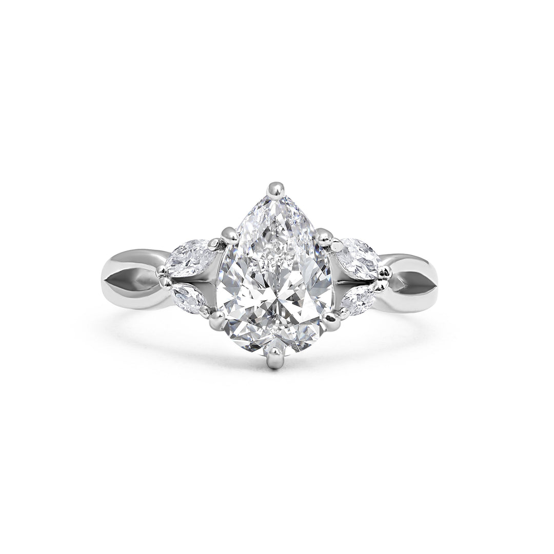 Willow Pear Cut Moissanite Ring