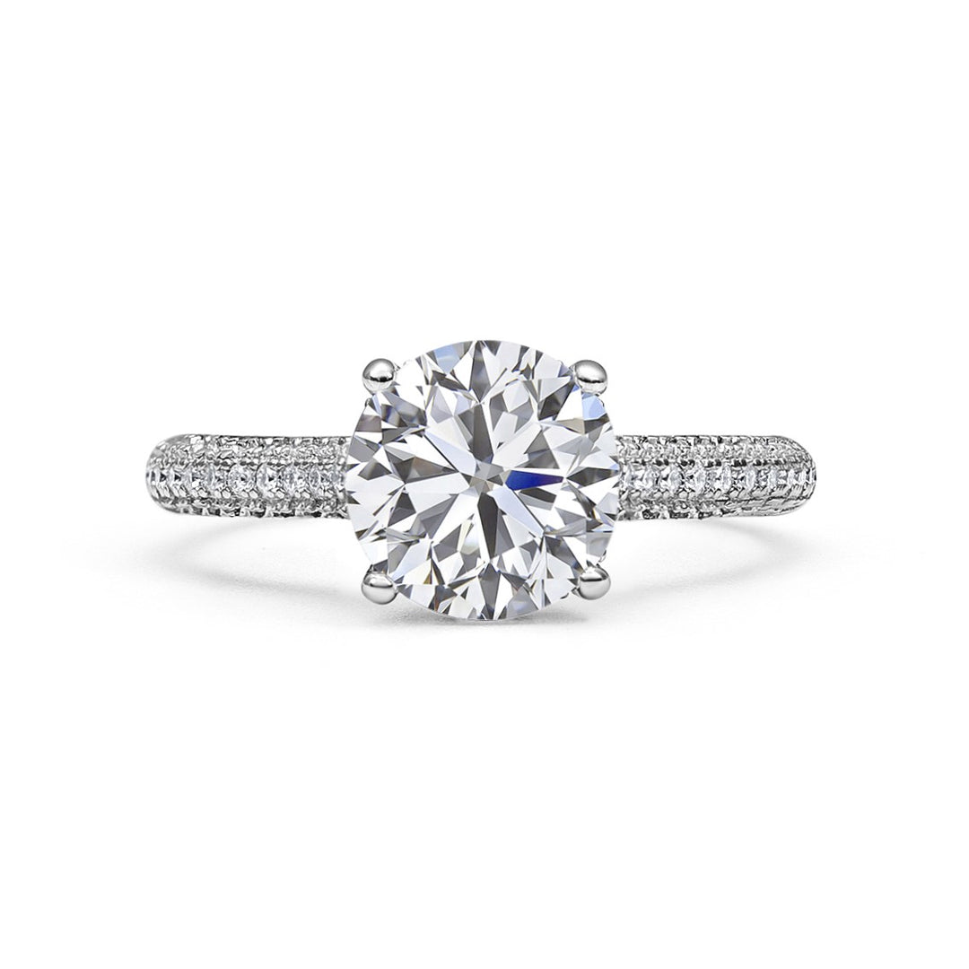 Adorned Luxe Round Cut Moissanite Ring