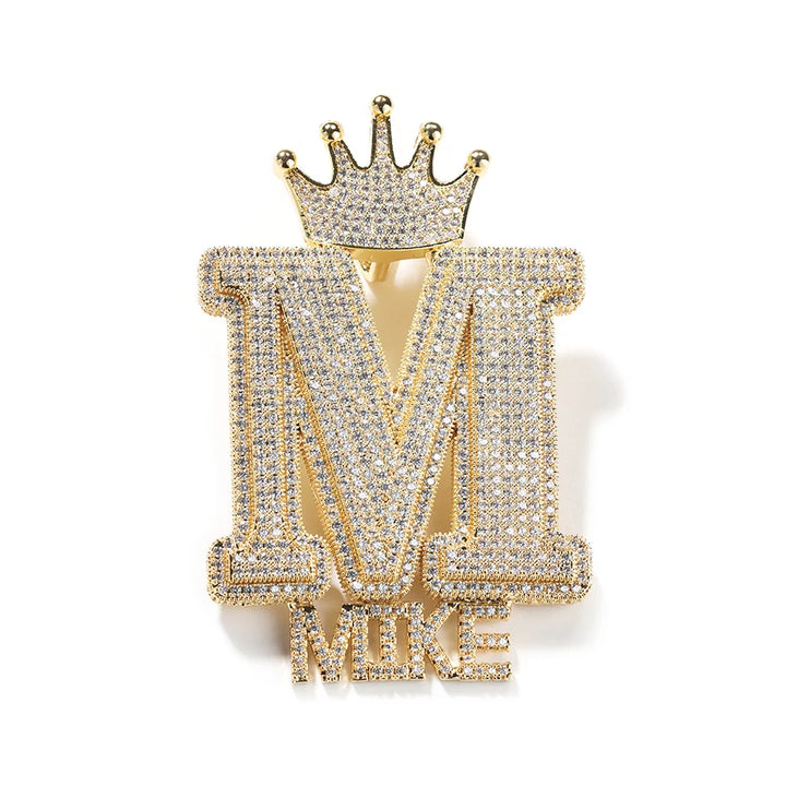 Diamond Custom Monogram Name Pendant