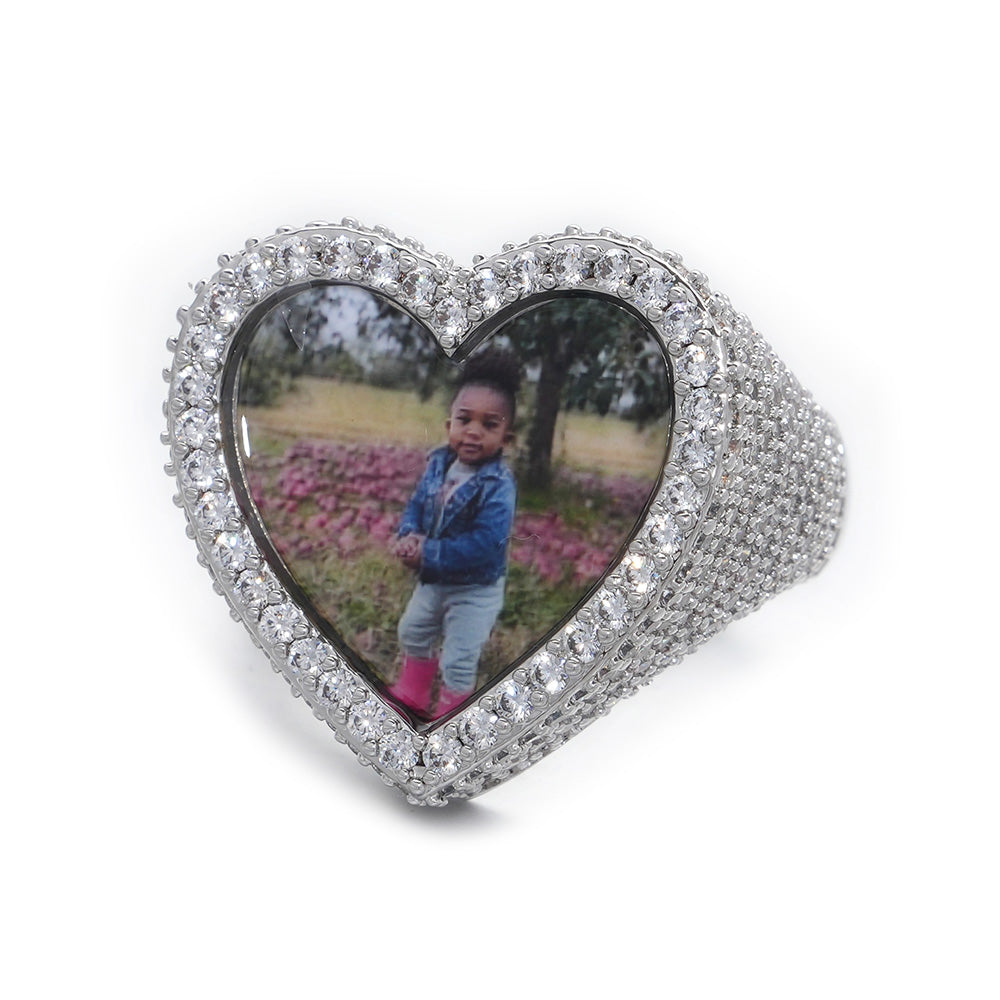 Heart Custom Photo Ring
