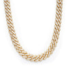 Imagen de Asscher Diamond Prong Cuban Chain in Gold