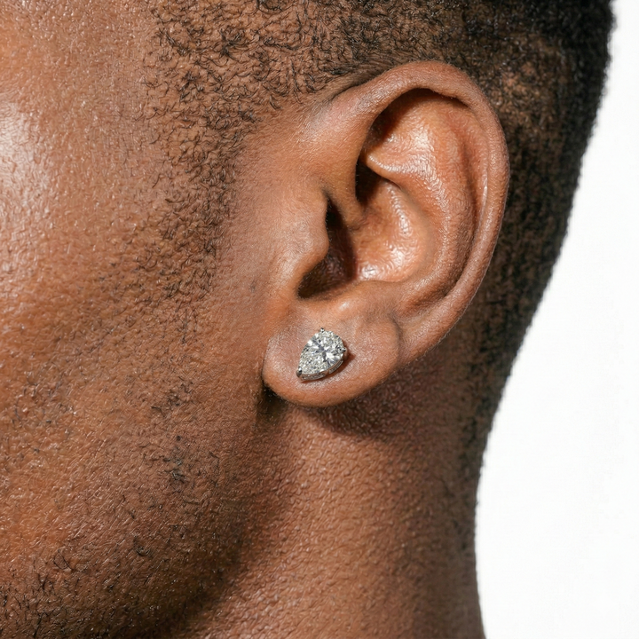 Classic Pear Cut Moissanite Stud Earrings