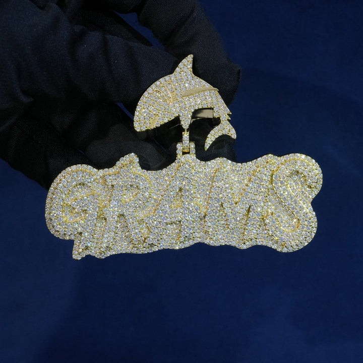 Fully Iced Trendy Custom Name Pendant