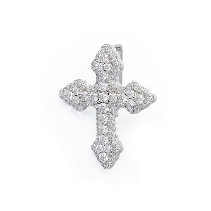 Diamond Cluestered Cross Pendant