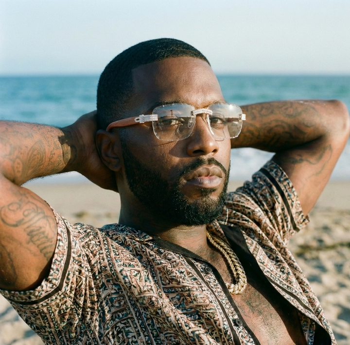 Moissanite Rimless Wood Frame Sunglasses