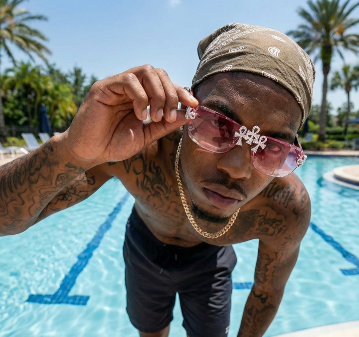 Moissanite Iced Ankh Sunglasses