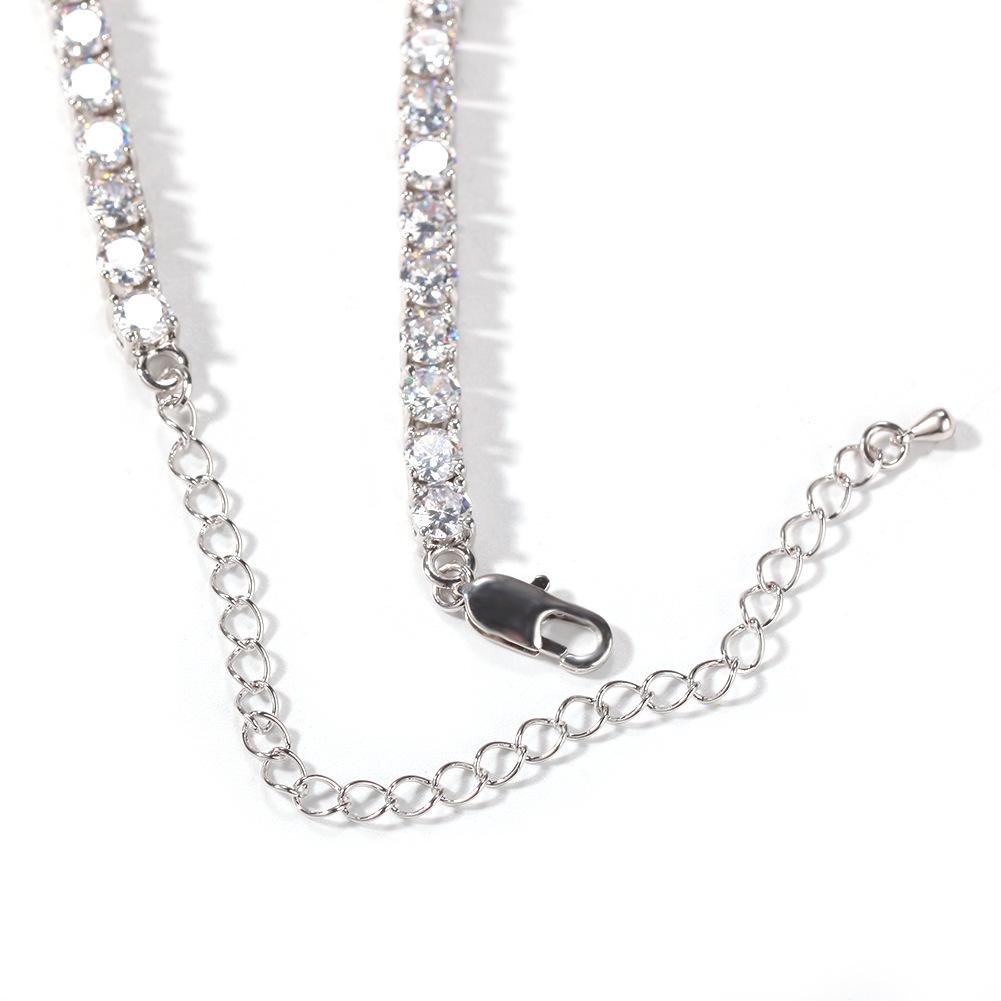 White Gold Iced Seven Butterfly Tennis Chain