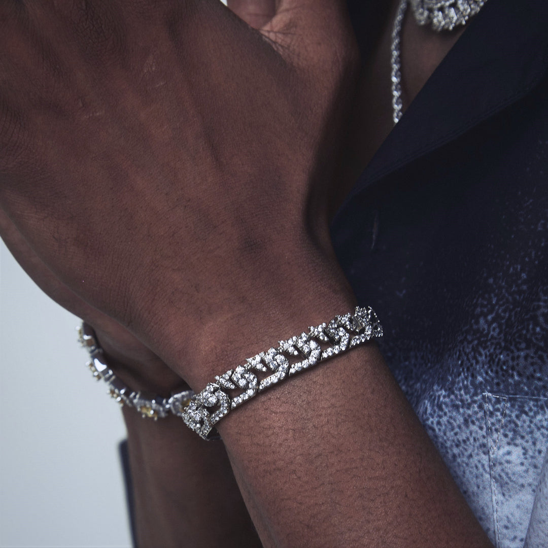 10mm Diamond G-Link Bracelet
