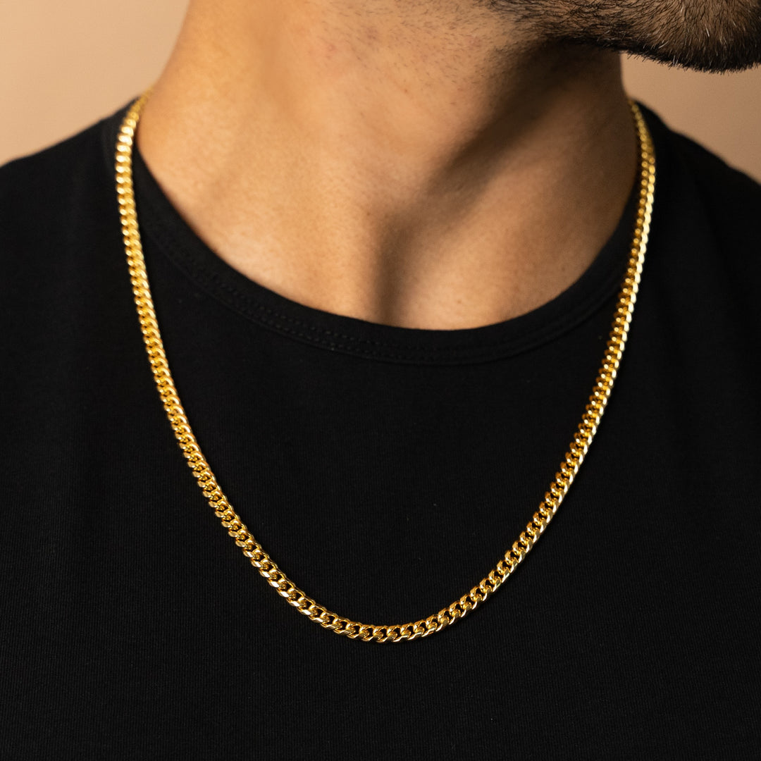 5mm Cuban Link Chain in Gold