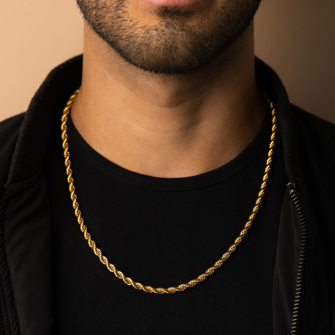 5mm Rope Chain in Gold