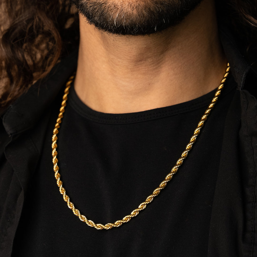 5mm Rope Chain in Gold – GHETLUXE
