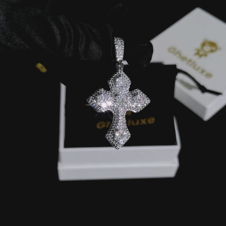 Iced Thick Gothic Pendant