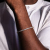 Imagen de 4 mm Rundschliff-Diamant-Tennis-Armband Gold