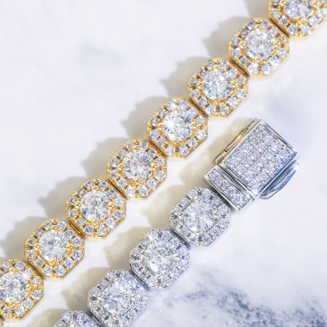 Women's 7mm Clustered Tennis Bracelet in White Gold