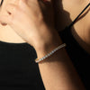 Imagen de Women's 3mm Gold Plated Round Cut Diamond Tennis Bracelet