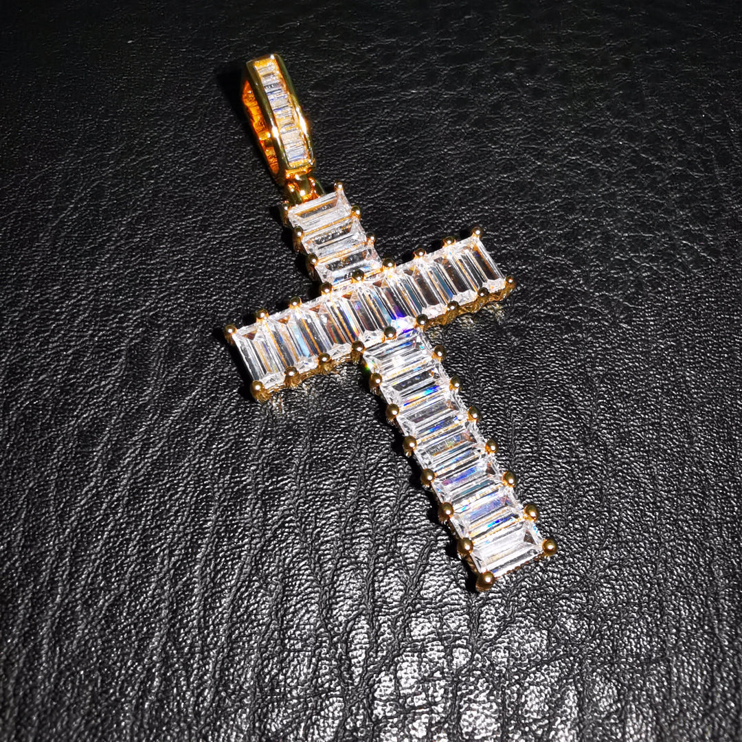 Baguette Cross Pendant