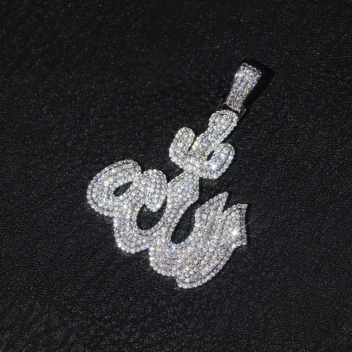 Moissanite Diamond Allah Pendant