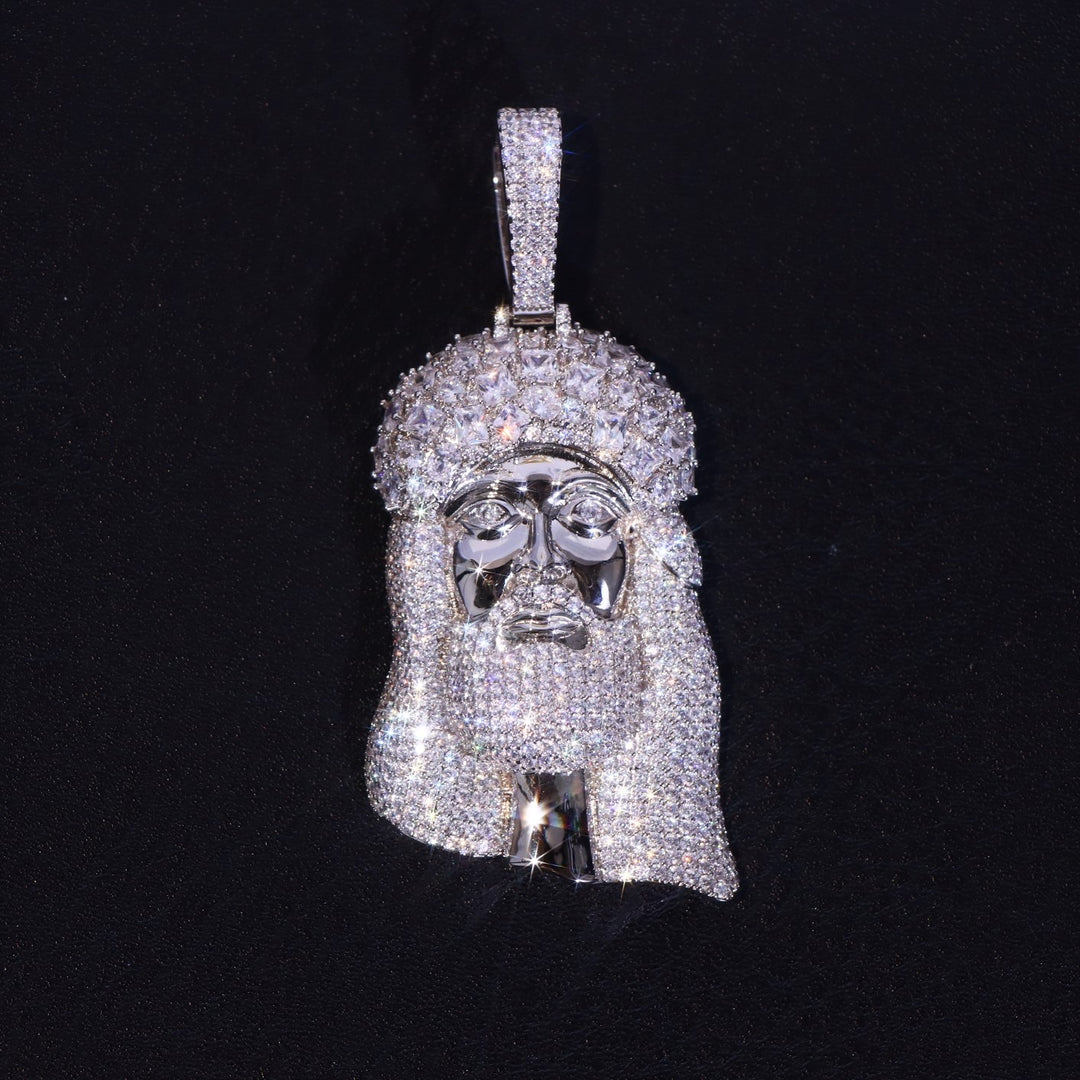 Iced Crown Diamond Jesus Pendant