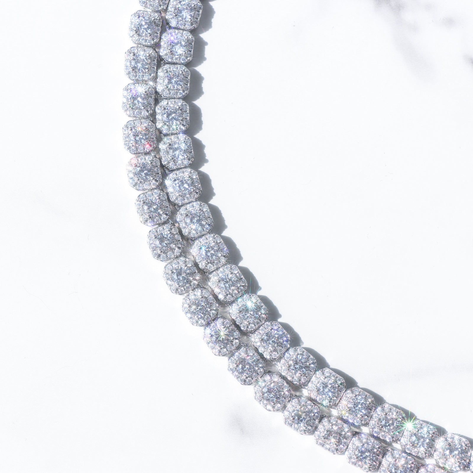 アクセサリー glitter Clustered Tennis Chain Necklace Clustered Tennis Chain【7mm】 | Glitter