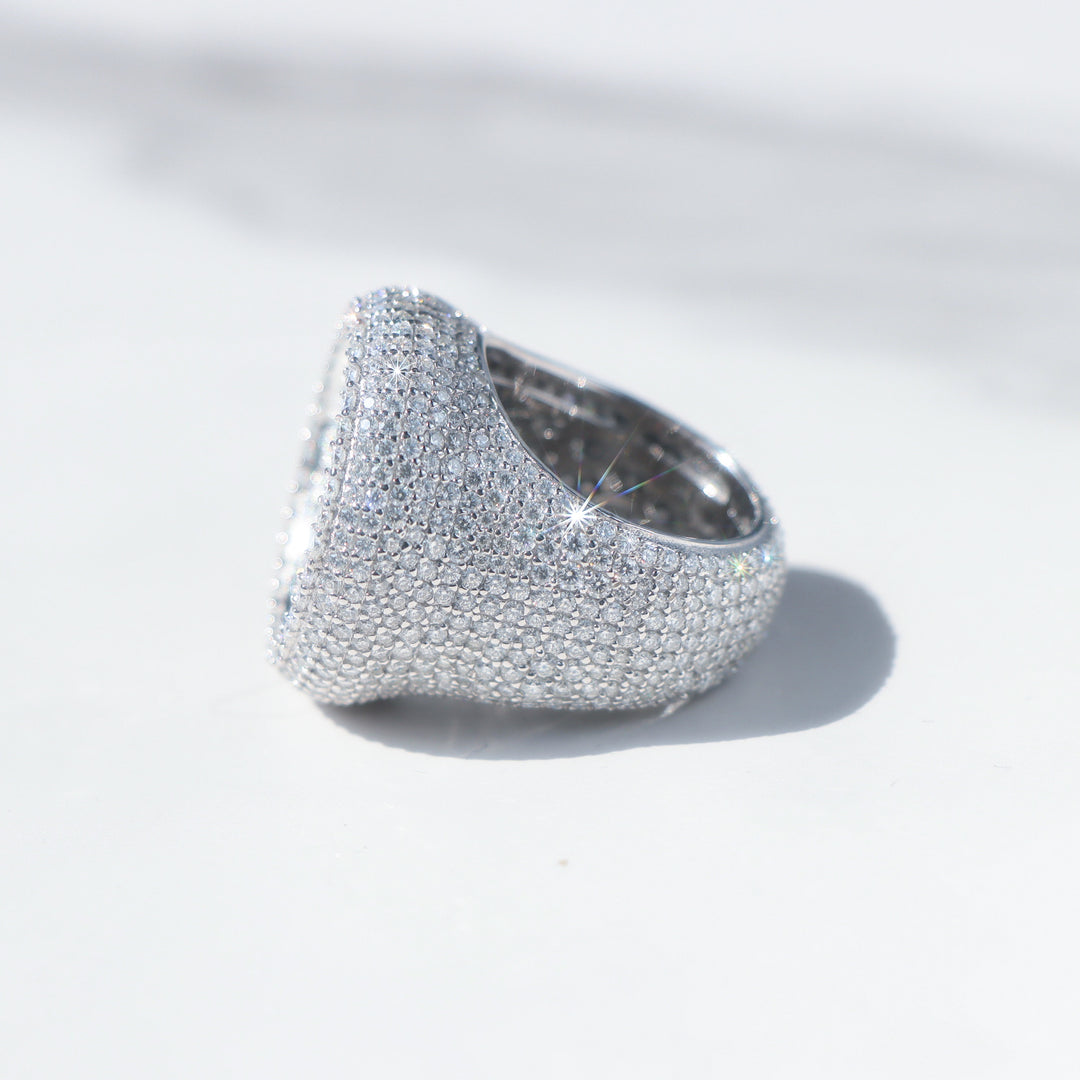 VVS Moissanite 925 Silver Signet Ring