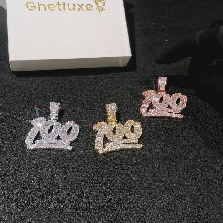 Baguette 100 emoji Pendant