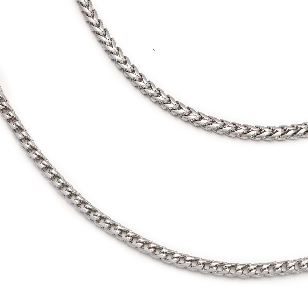 3mm Franco Chain in White Gold